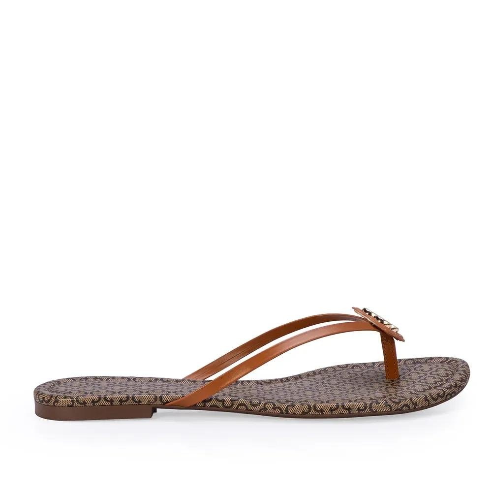 CHINELO CAPODARTE CHINELO DE DEDO COURO MONOGRAM CARAMELO Marrom 5